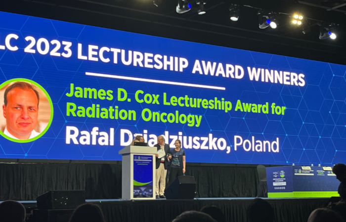 Professor Dziadziuszko is the winner of the James D. Cox award