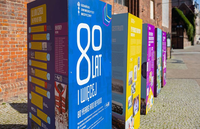 80 years and beyond. An outdoor exhibition on the occasion of the 80th anniversary of the Medical University of Gdańsk