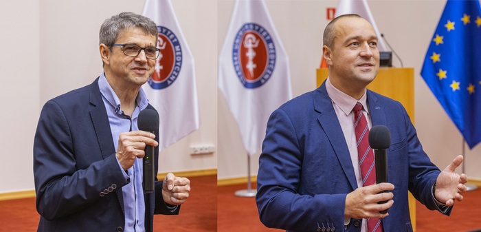 from the left: Prof. Ryszard Tomasz Smoleński and Prof. Tomasz Bączek